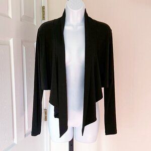 SYMPLI Canada Nu Urban Shrug, Open Front Cropped Cardigan, Bolero, Black, Size 6